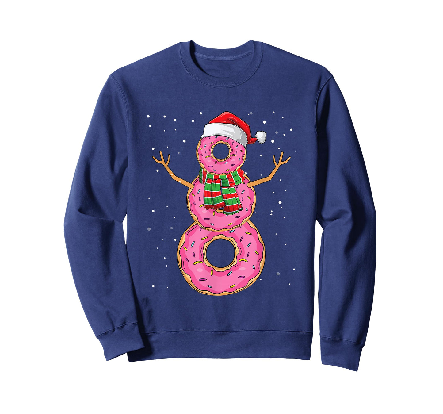 Snowman Donut Lover Xmas Baking Funny Doughnut Christmas T-Shirt