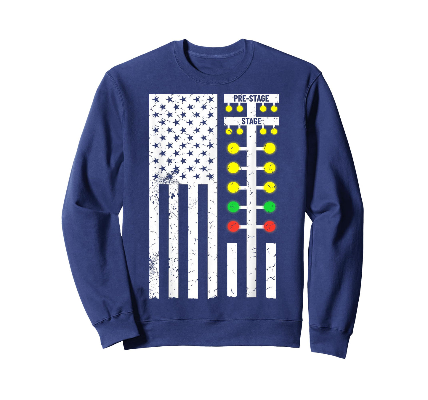 Drag Racing Flag American Drag Race Track Strip Light Tree T-Shirt