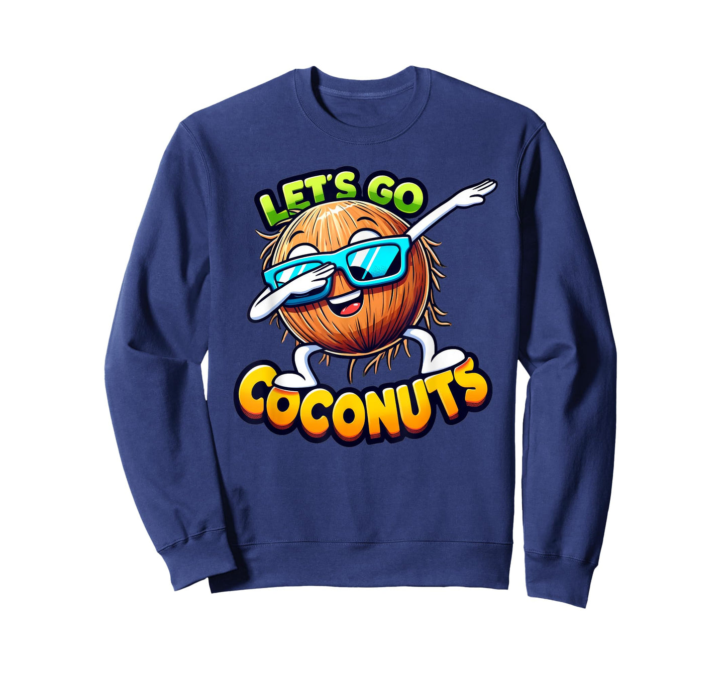 Let's Go Coconut Summer Vacation Beach Trip Dabbing Fruit T-Shirt for Men Women Kids
