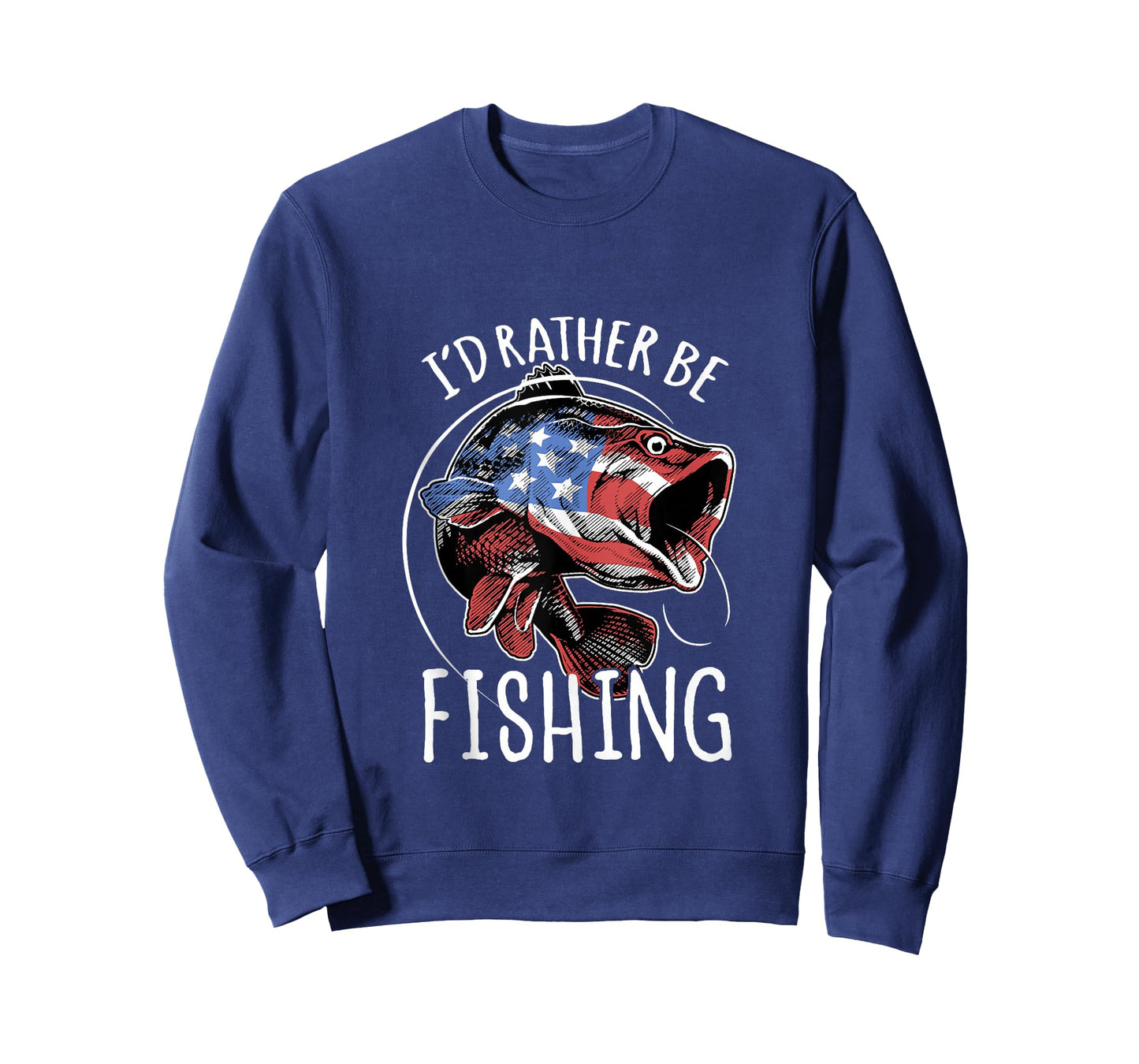 Fishing America USA 4th of July | I'd Rather Be Fishing Tank Top