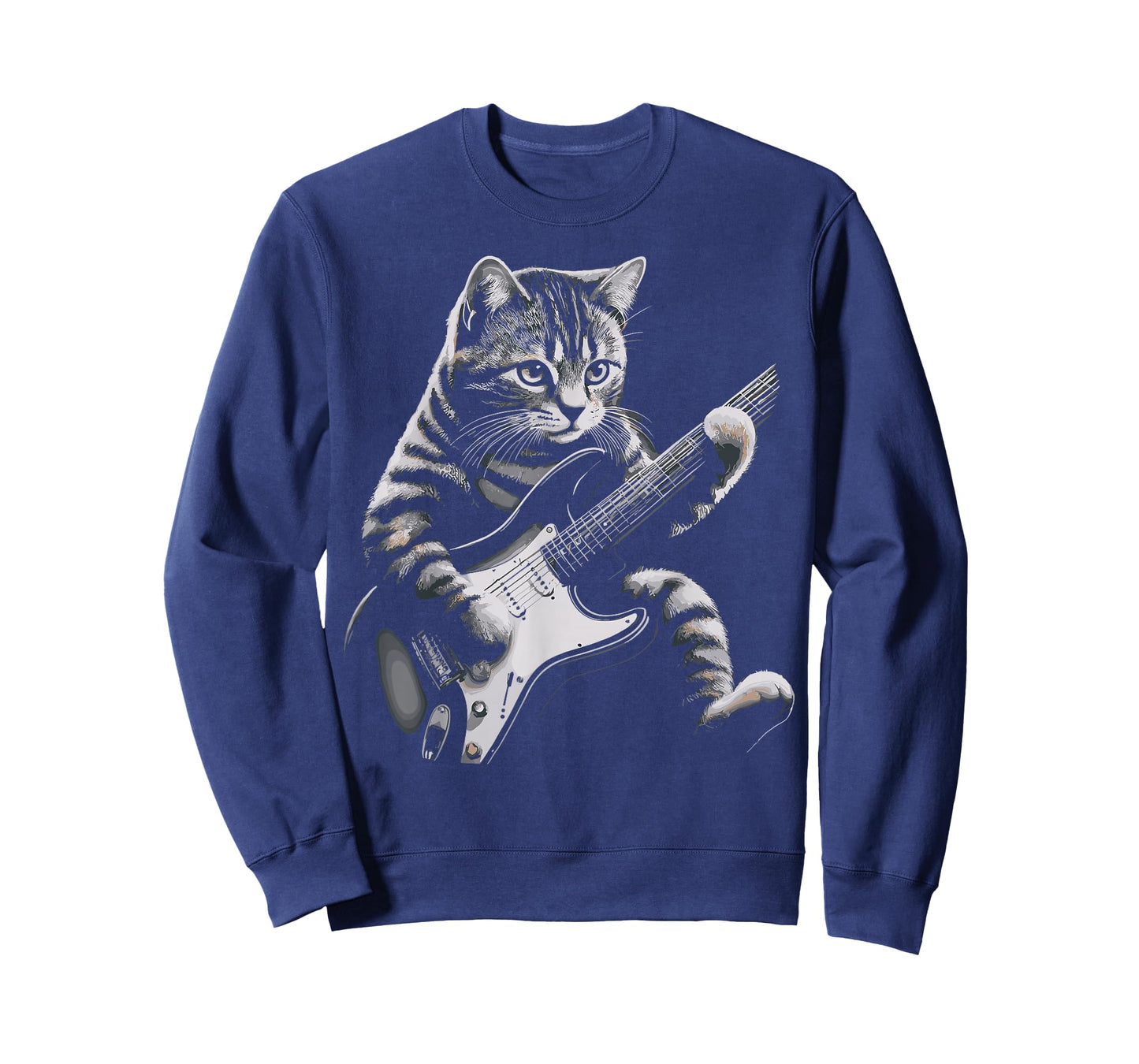 Cat Rock Guitar Funny Cat playing Guitar T-Shirt