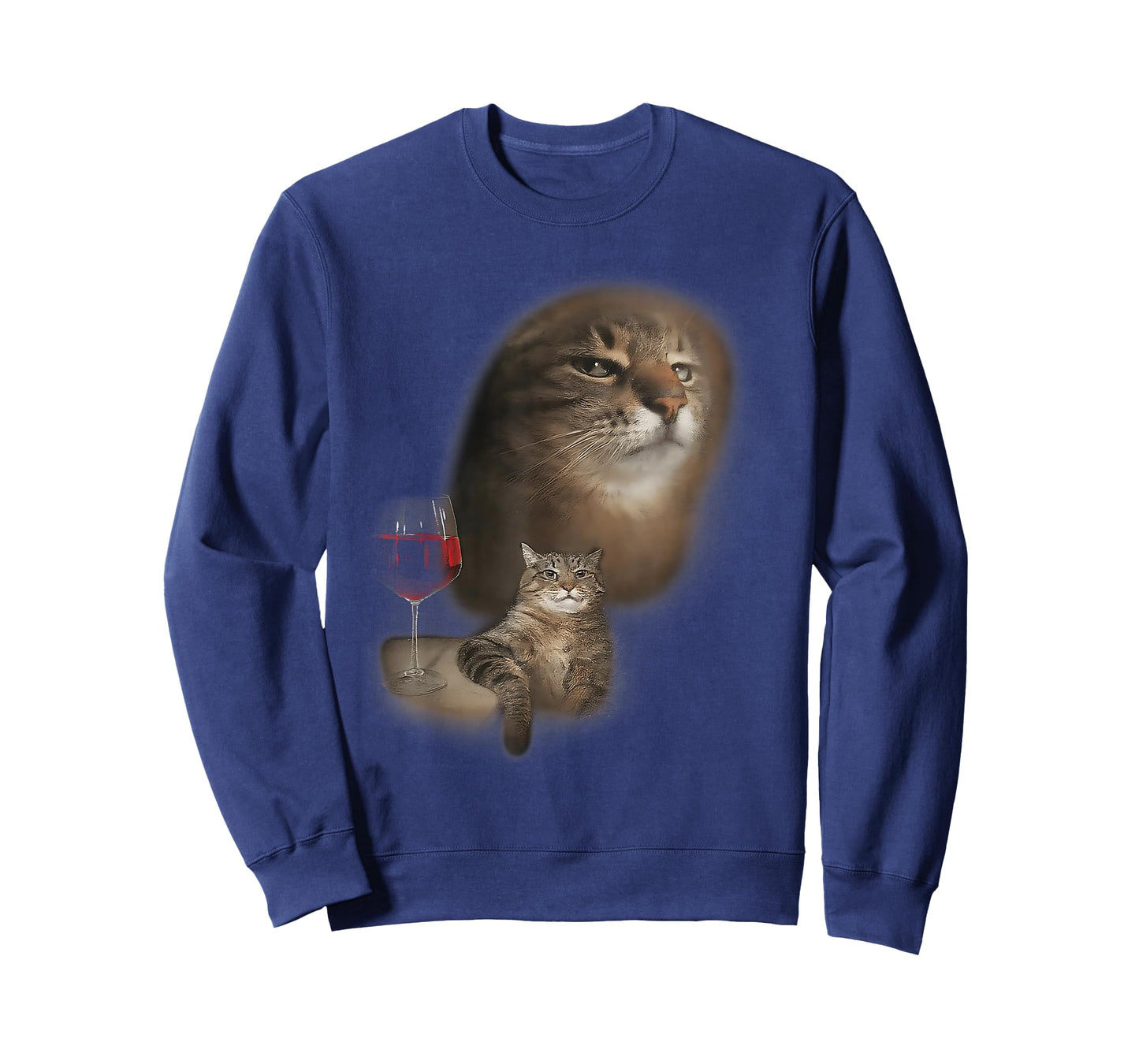 Funny Wine Cat Art Cats Drinking Silly Goofy Ahh Dank Meme T-Shirt