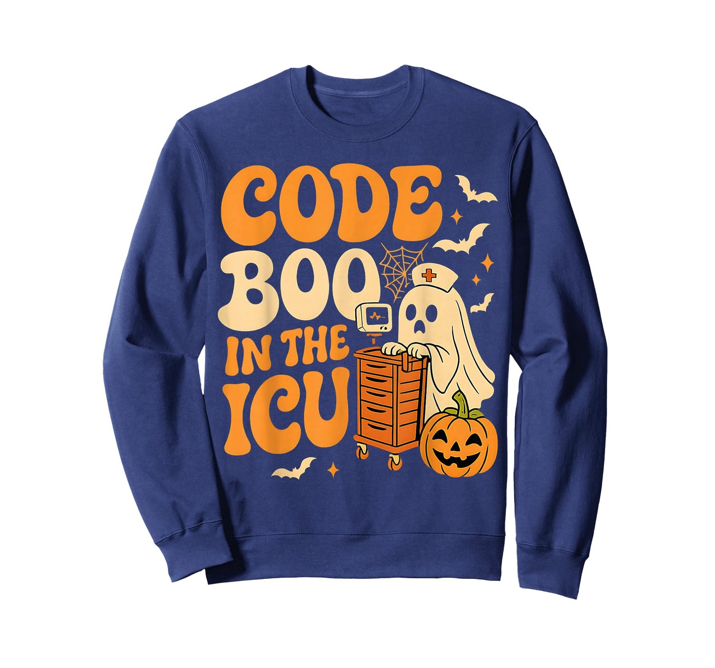 Code Boo in The ICU Nurse Halloween Costume Ghost Nursing T-Shirt