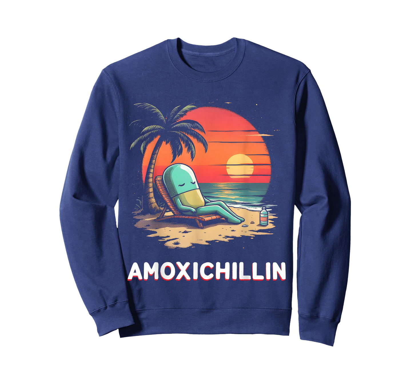 Amoxichillin Funny Pill Vacation Beach Pharmacy Lover T-Shirt