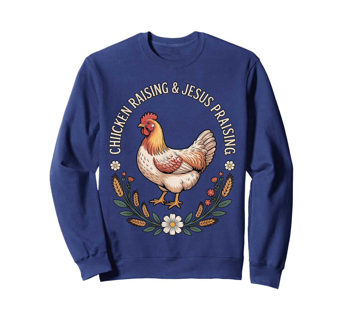 Chicken Raising And Jesus Praising Vintage T-Shirt