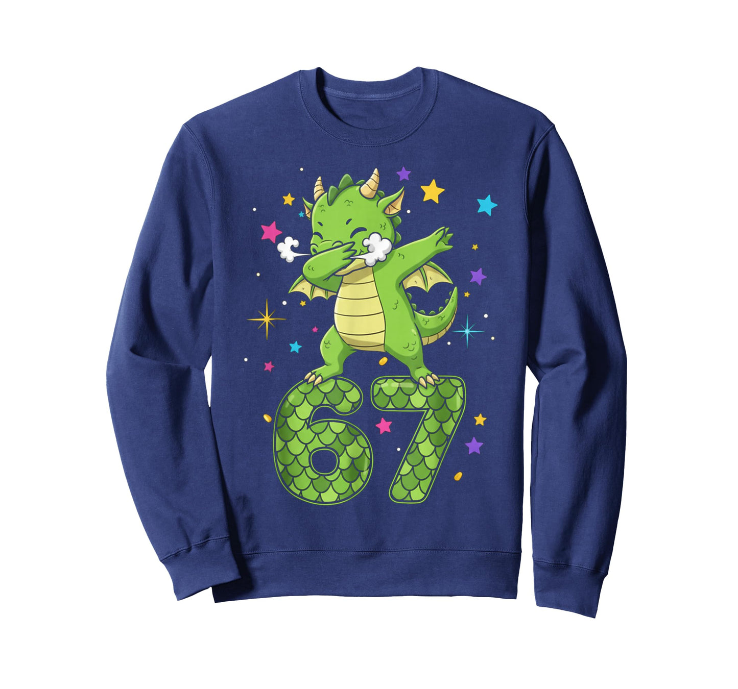 Dabbing 67 Dragon 67 Funny Six Seven Gen Z Slang Meme Cute T-Shirt