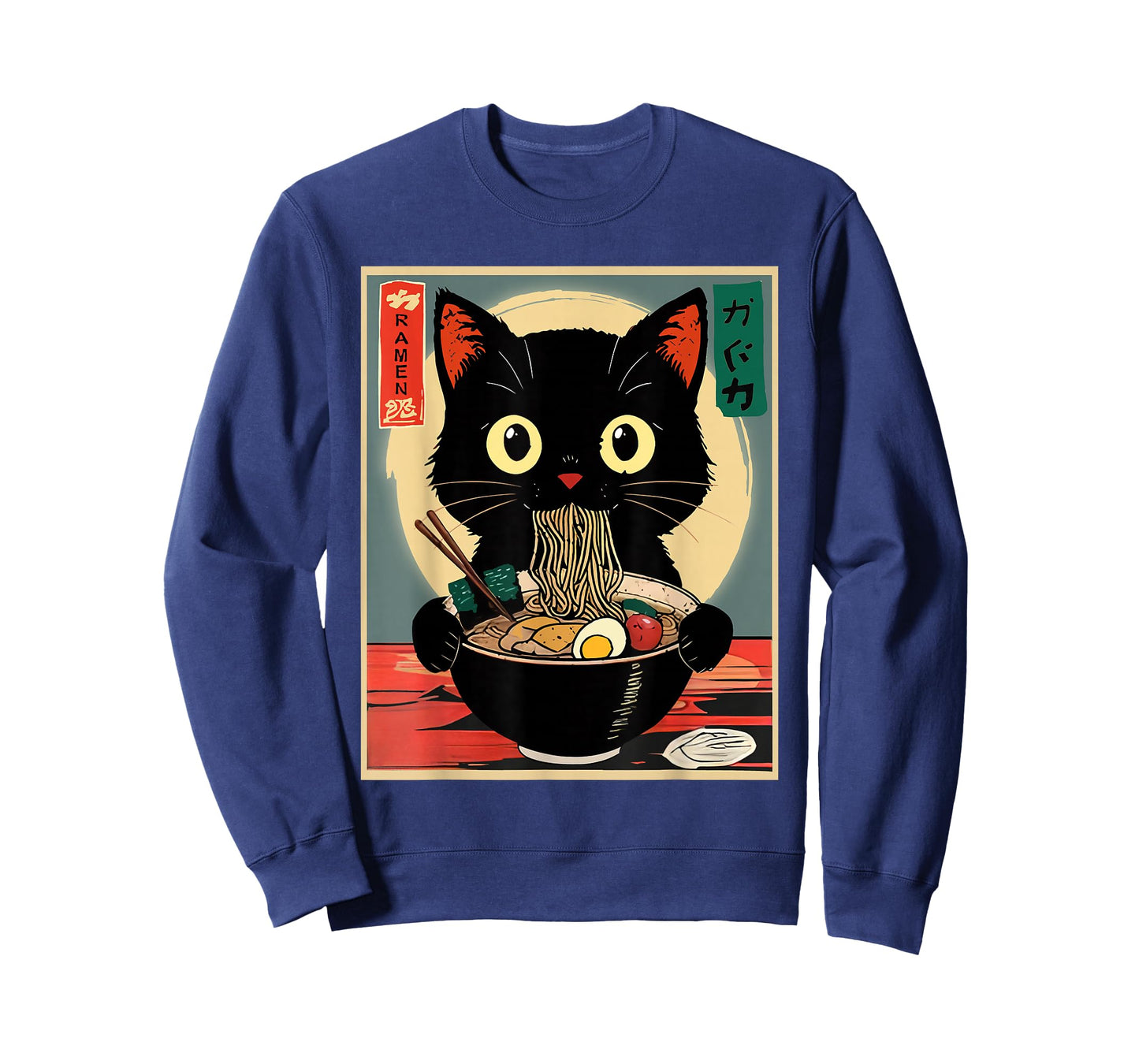 Kawaii Cat Anime Gifts Cat Ramen Graphic Tee Japanese T-Shirt