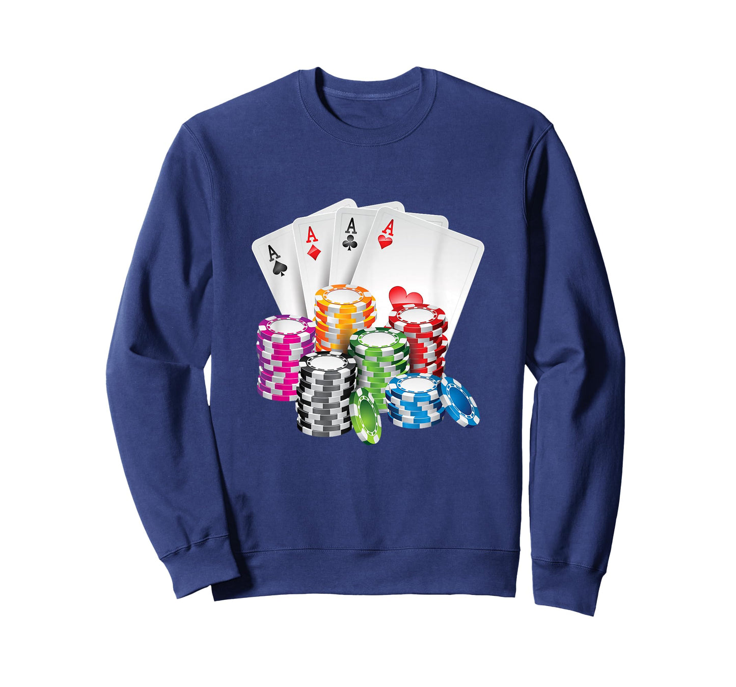 Poker Gambling Card Chips Casino Poker Holdem T-Shirt