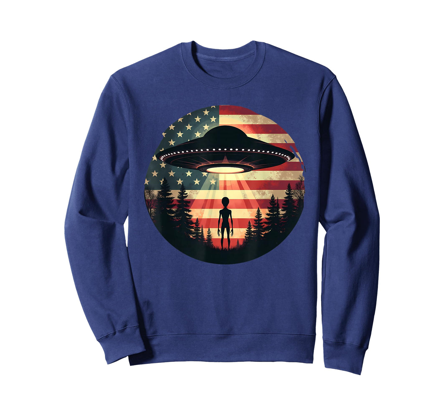 Alien/Extraterrestrial UFO American Fl Sci-Fi Patriotic T-Shirt