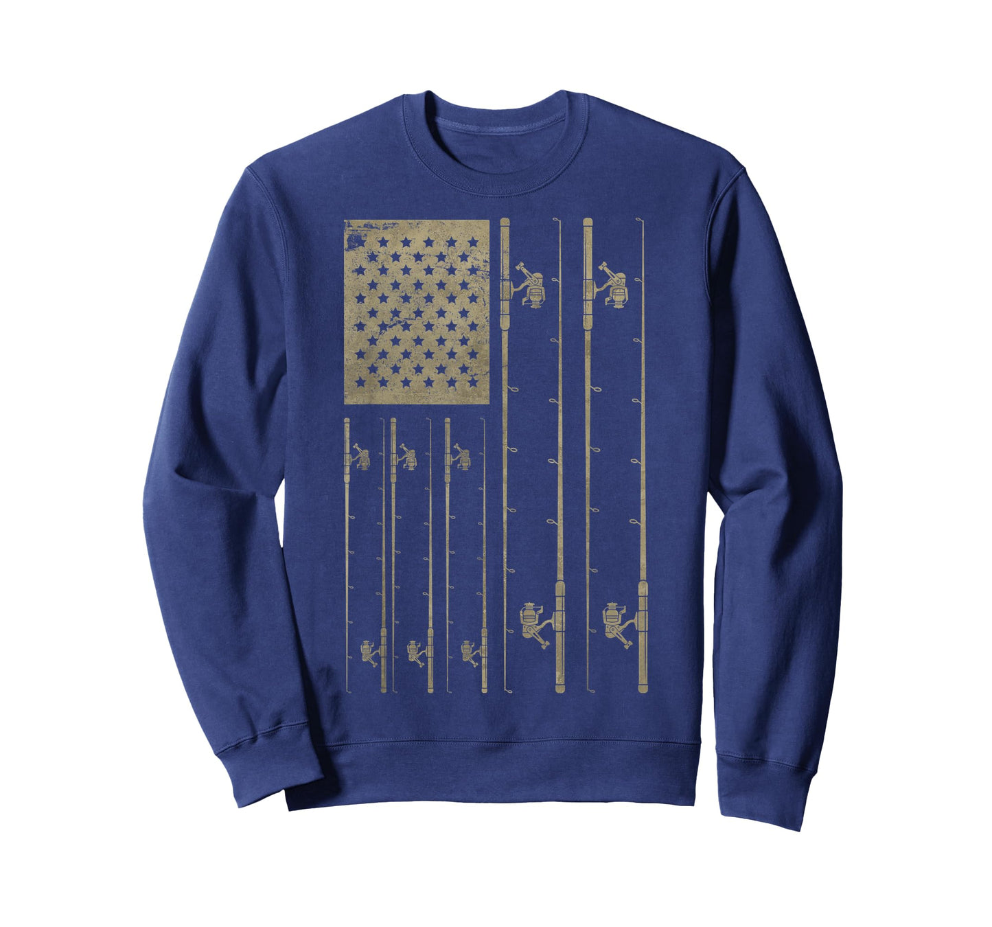 Fishing American Flag Gift for Fisherman USA Flag Fishing T-Shirt