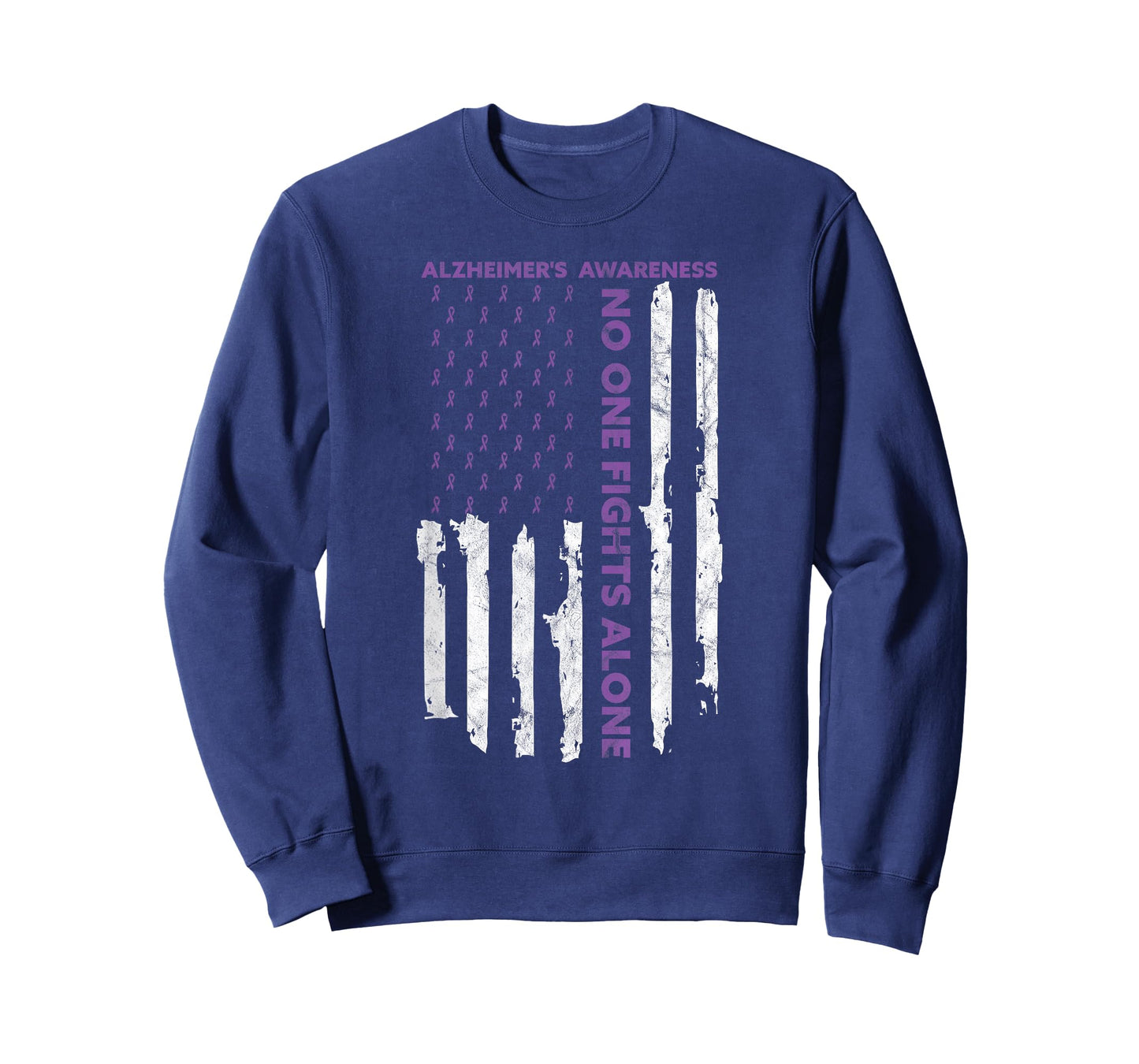 Alzheimer's Awareness Month American Flag Warrior Dementia T-Shirt