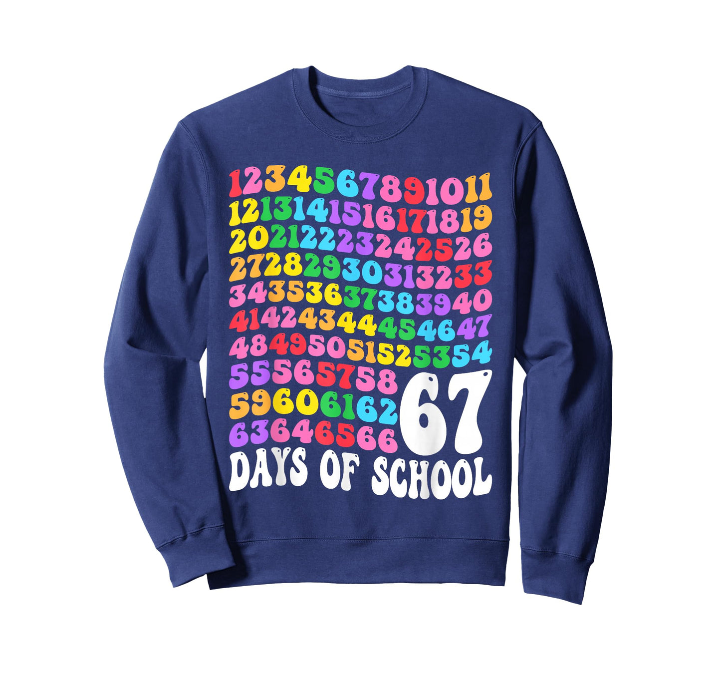 67th Day of School Teacher Kids 67 Math Numbers 100th Days T-Shirt