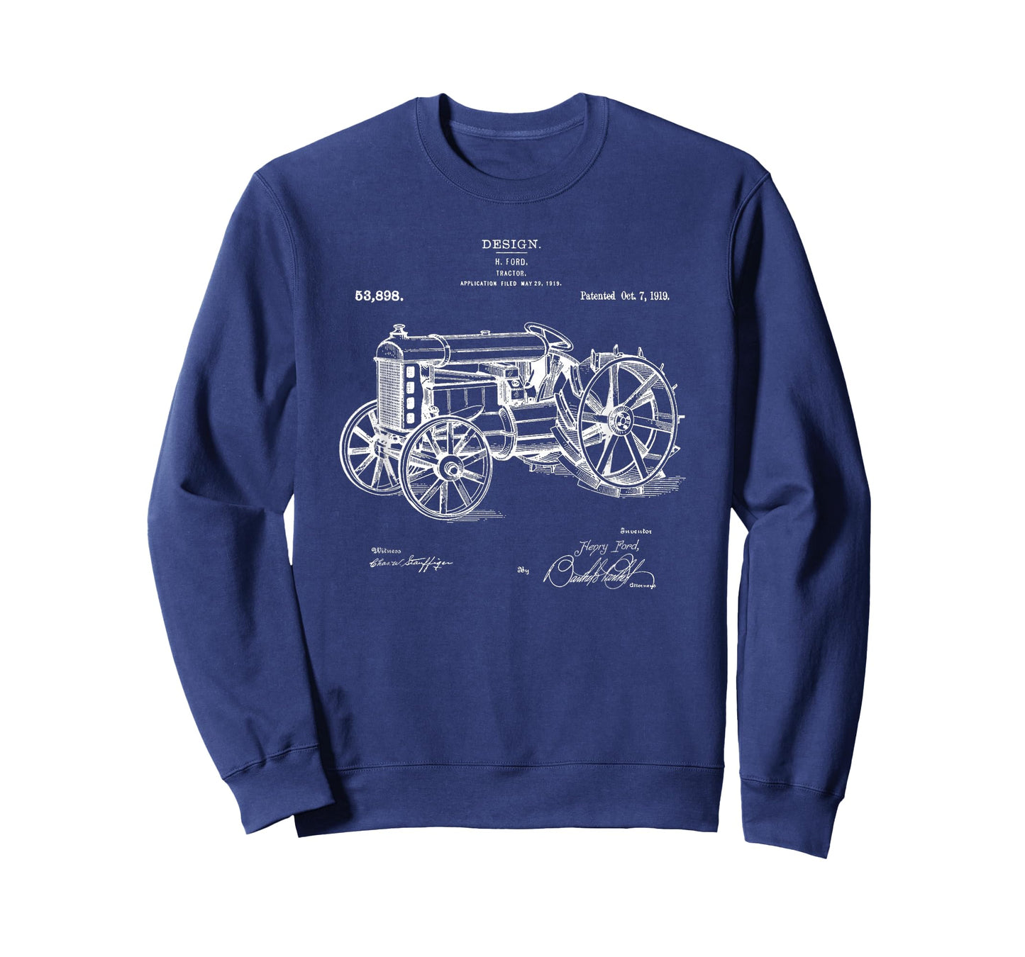 Classic Vintage Patent 1919 Farm Tractor Gift T-Shirt