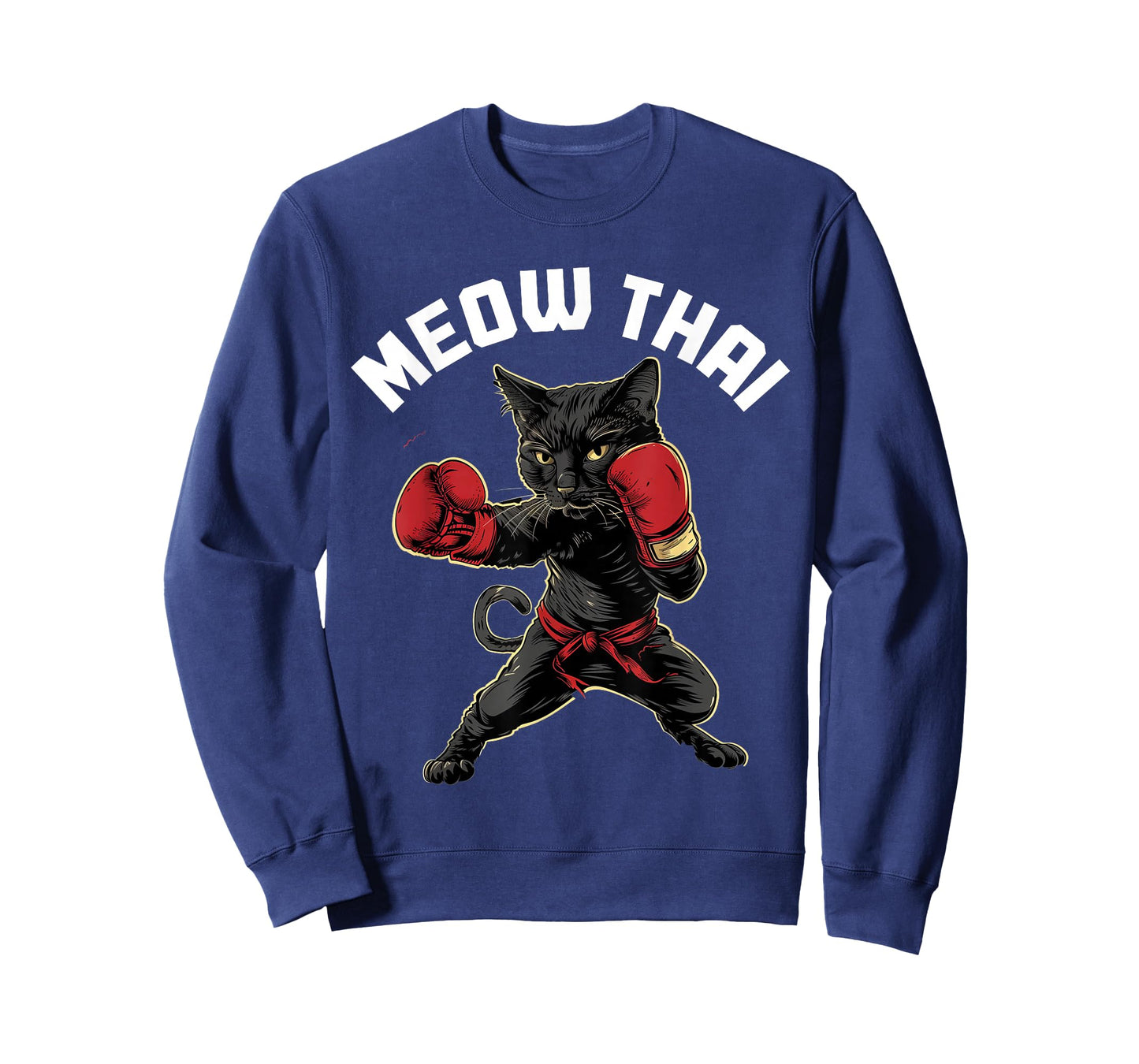 Meow Thai Muay Thai Boxing Cat Martial Arts MMA Boxer T-Shirt