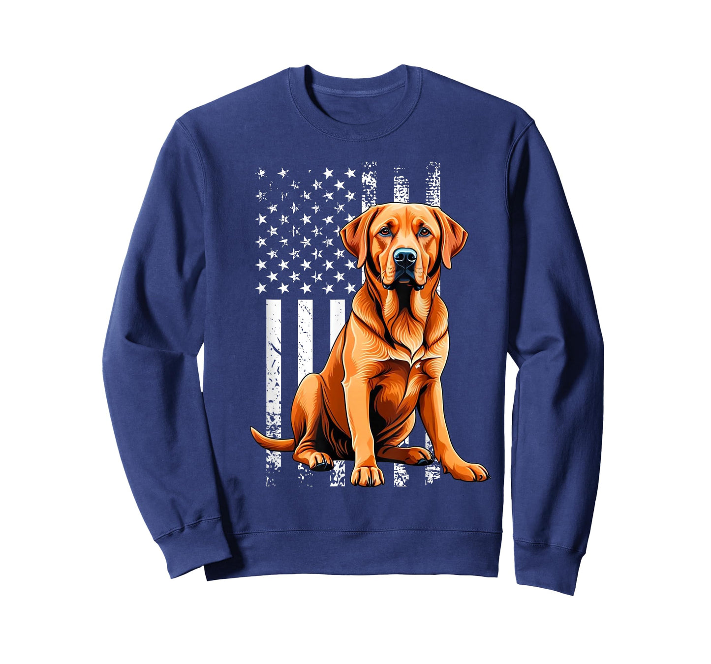 Fox Red Labrador Owner Dog USA Flag T-Shirt
