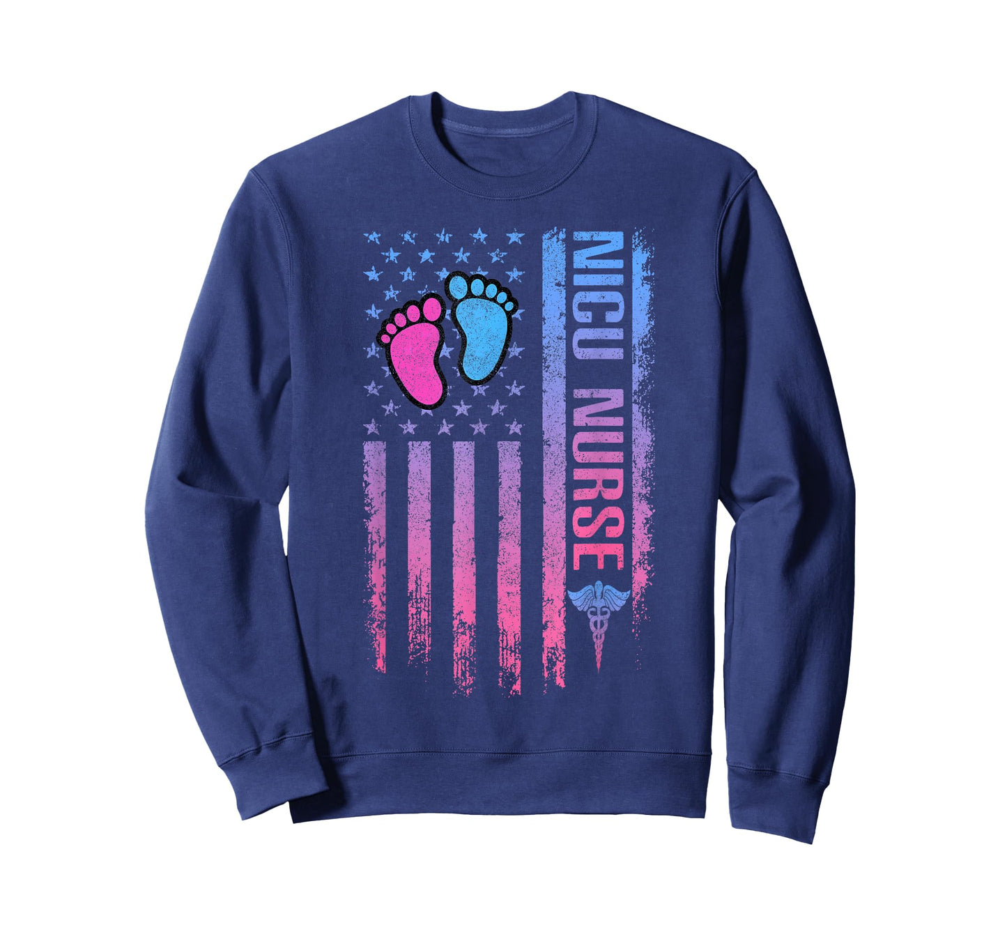 Cute American Flag - Patreotic NICU Nurse T-Shirt