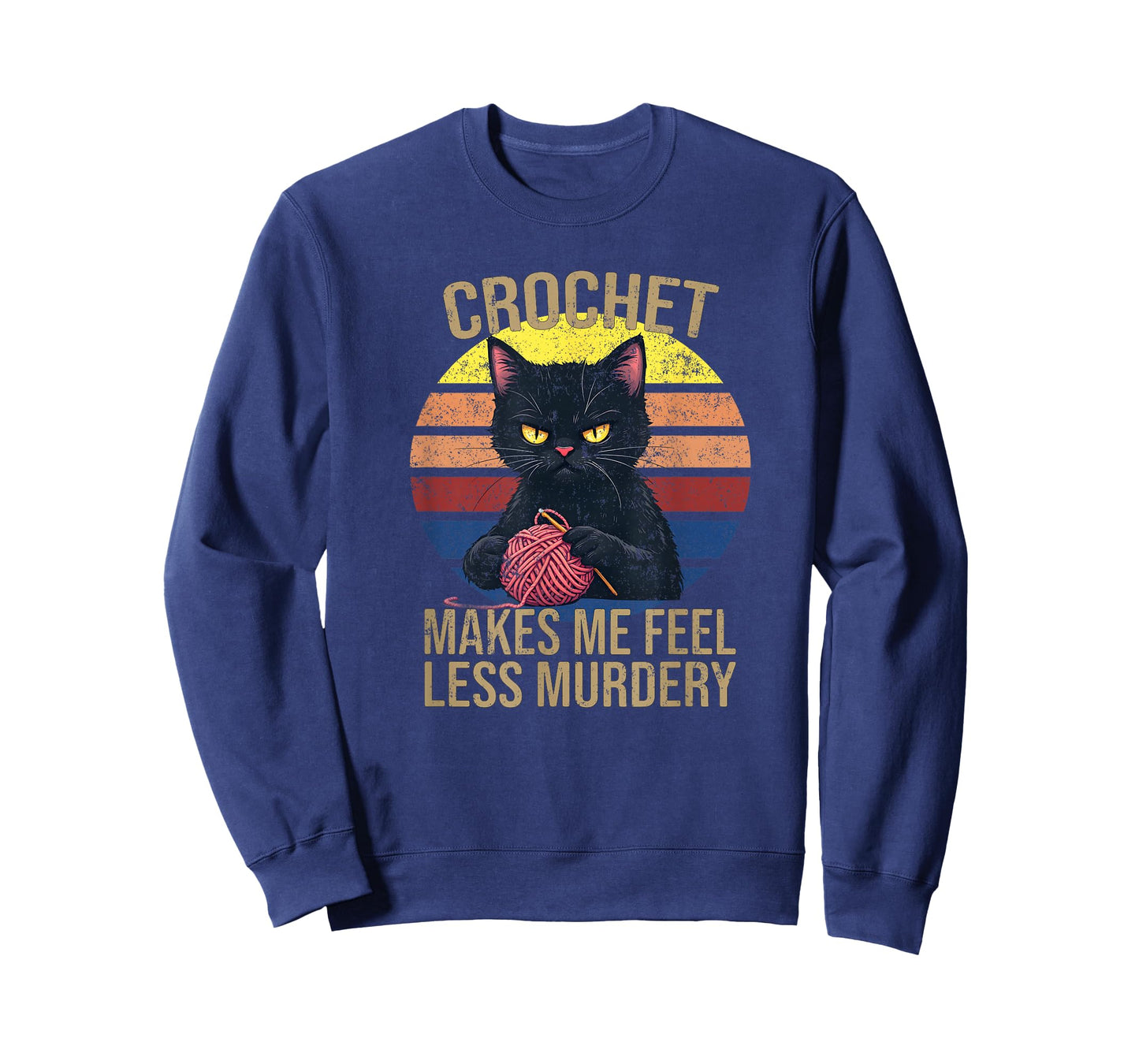 Crochet Mom Makes Me Feel Less Murdery Vintage Funny T-Shirt