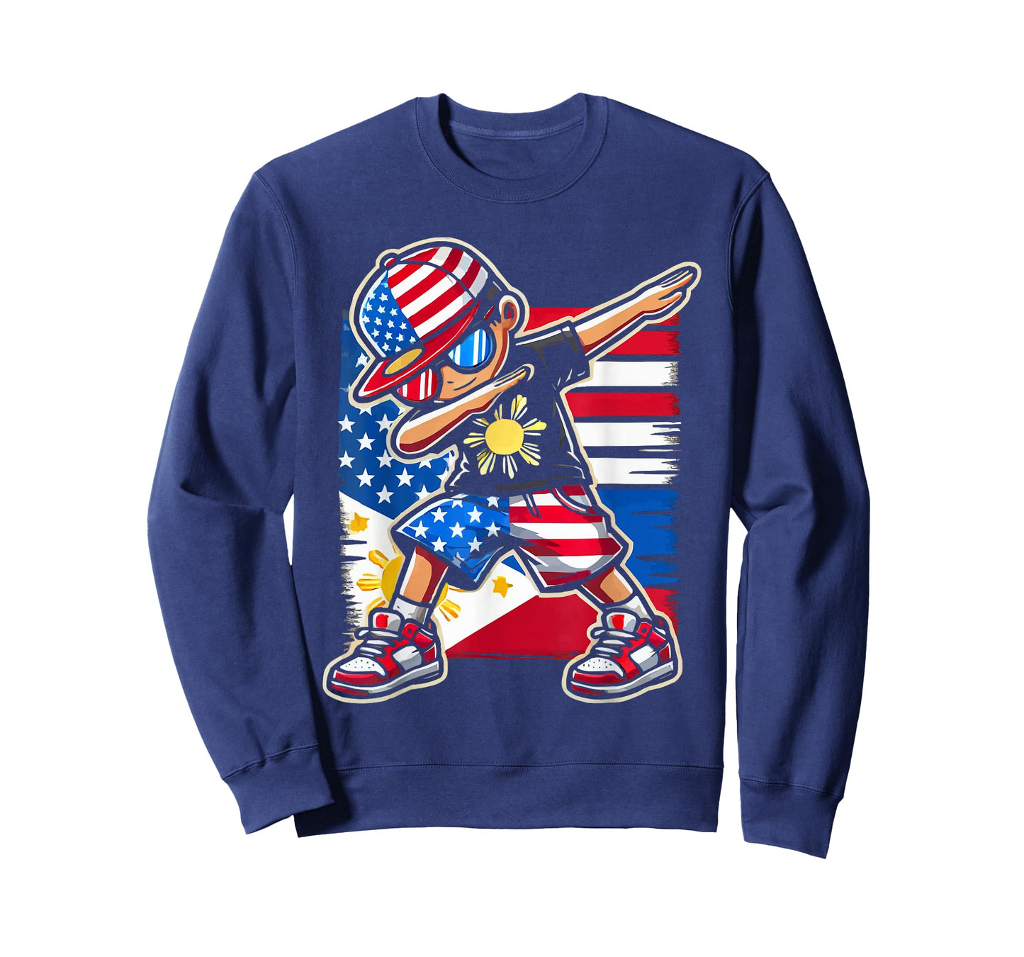 Half Filipino Half American USA Flag Philippines America T-Shirt