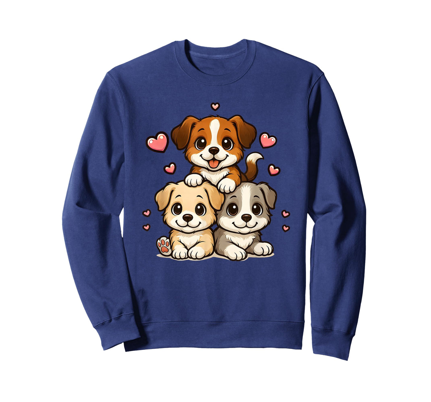 Cute Kawaii Puppies Neko Funny Dog Lover Gift Women Girls T-Shirt