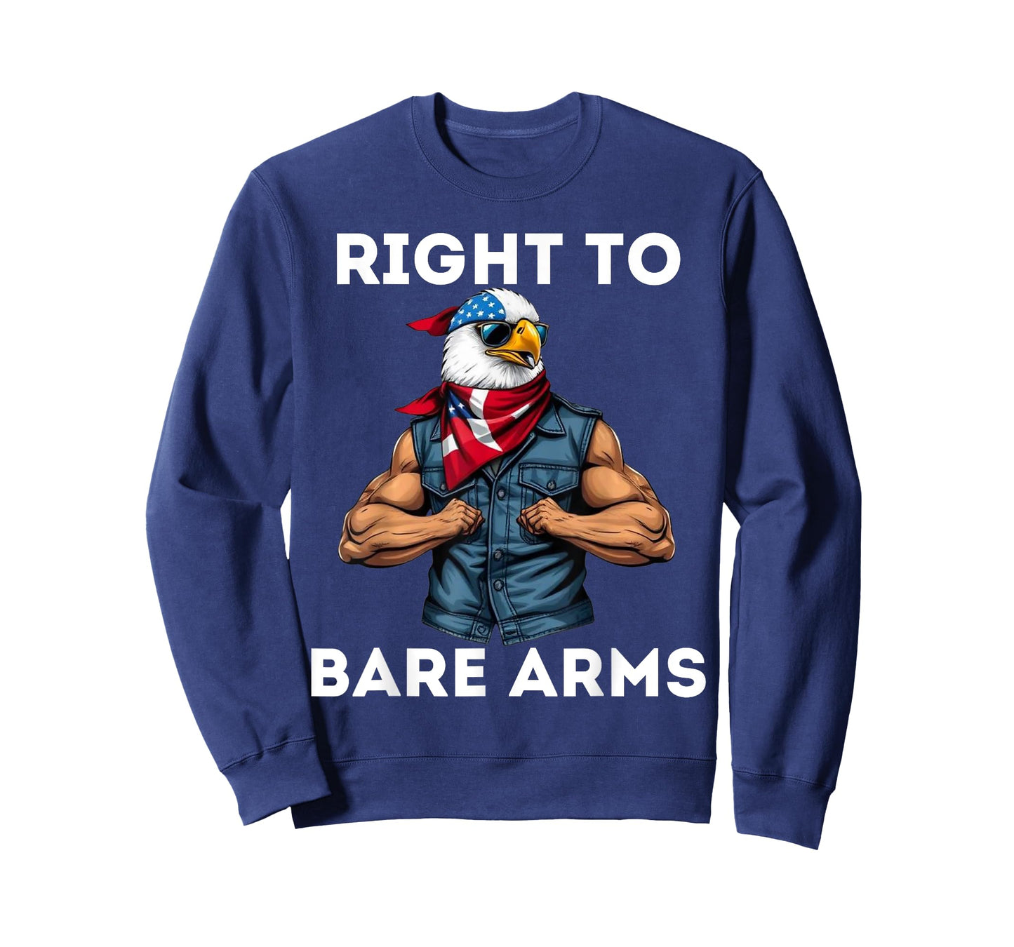 Right To Bare Arms US USA Flag Funny 4th of July Gym Workout T-Shirt