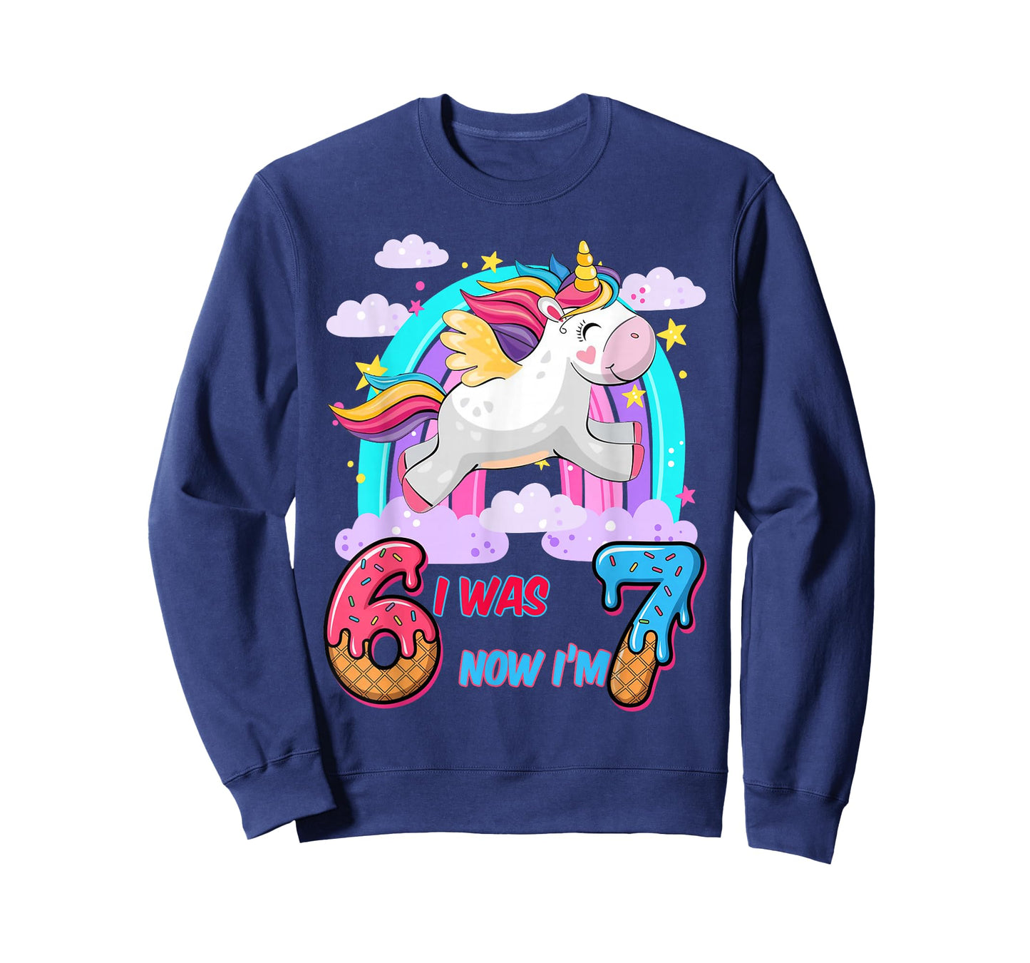 I was Six Now I'm Seven Dabbing Unicorn 67 Meme 7th Birthday T-Shirt