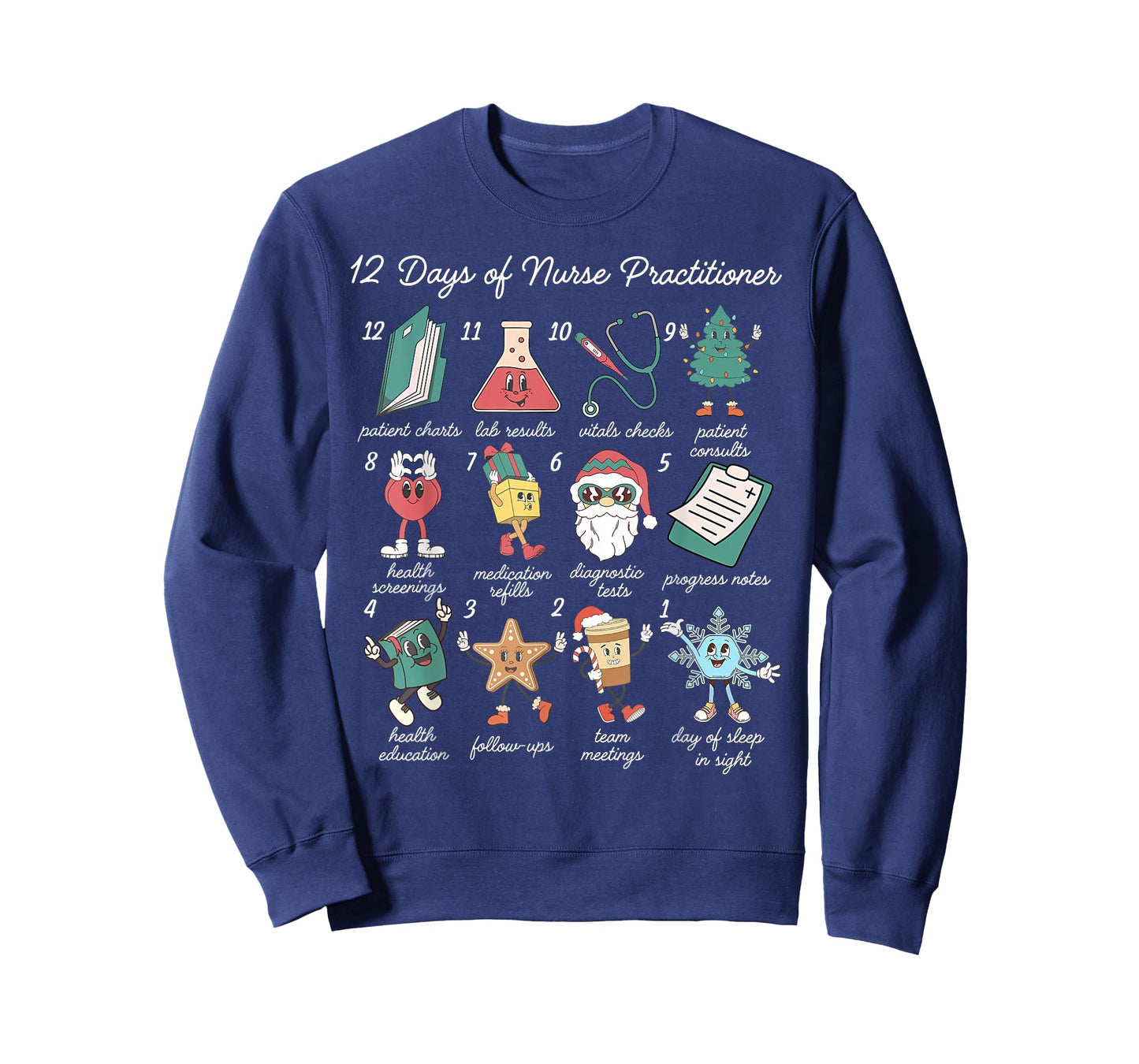 12 Days of Nurse Practitioner Medical NP Nursing Christmas T-Shirt