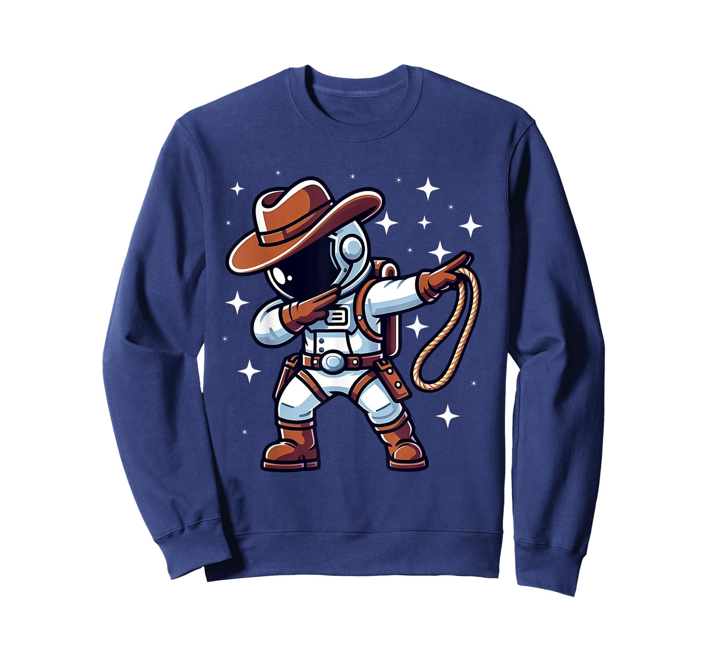 Dabbing Astronaut Cowboy Space Halloween Costume Men Kids T-Shirt
