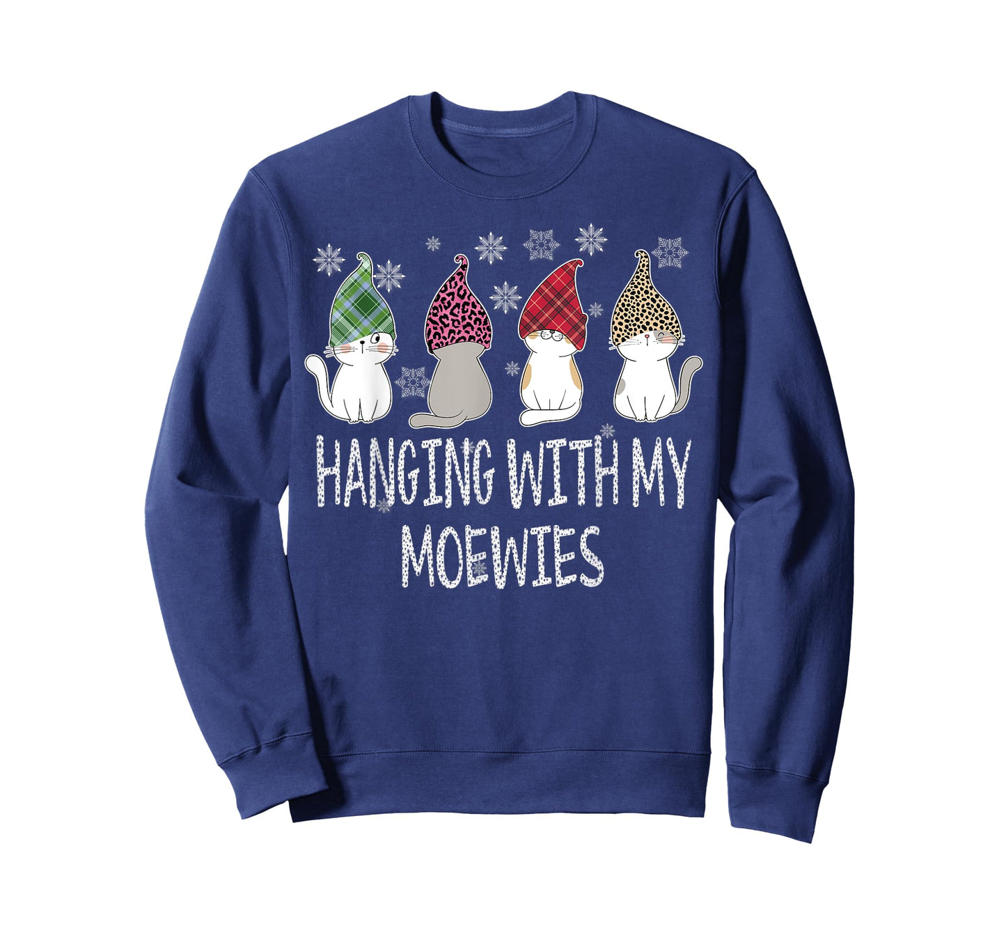 Hanging With My Gnomies Funny cats garden Gnome Christmas T-Shirt