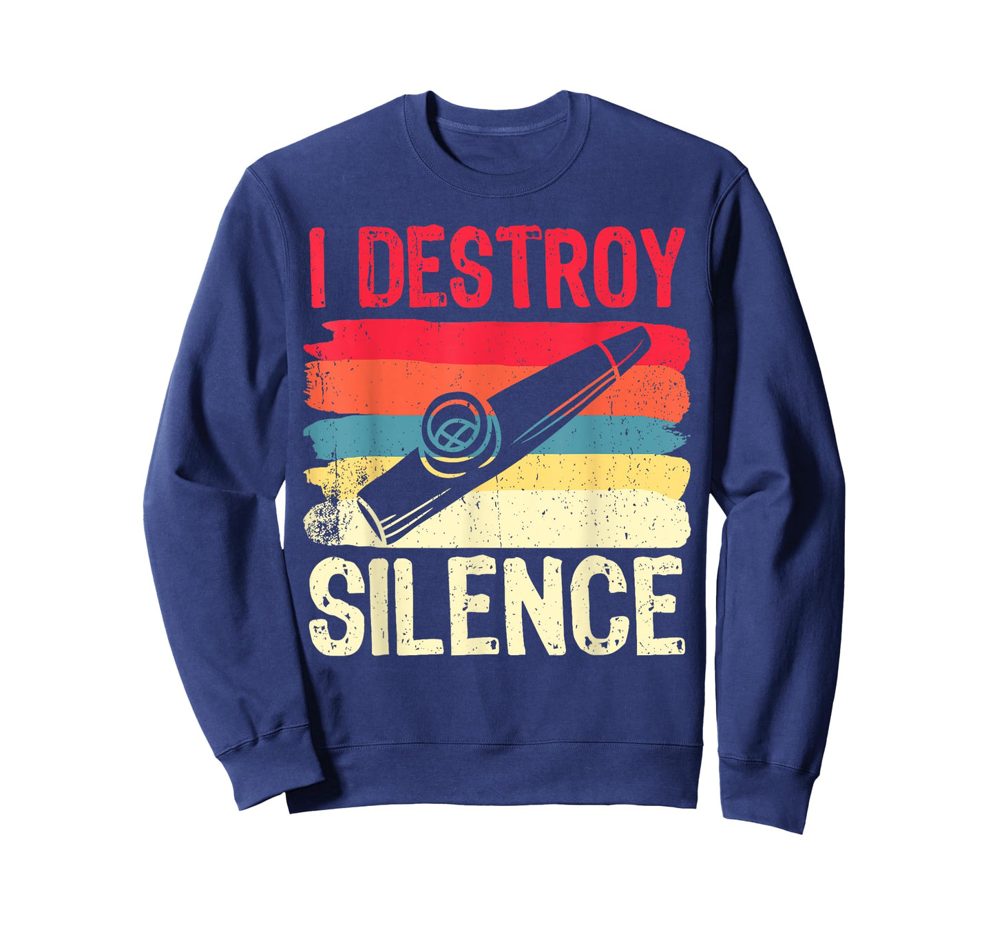 Funny Kazoo Shirt I Destroy Silence Musician Player T-Shirt
