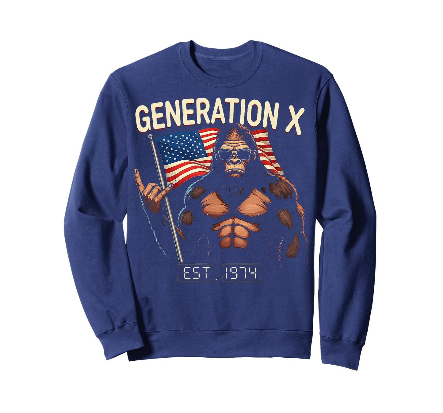 Gen X 1974 Walk Away I Am A Grumpy Old Man Bigfoot (2 SIDES) T-Shirt