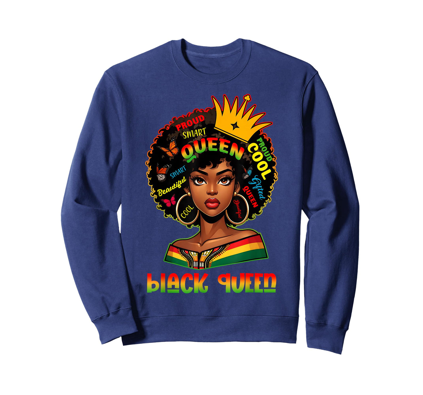 I Am Black History Month Women Girls Afro Black Queen T-Shirt