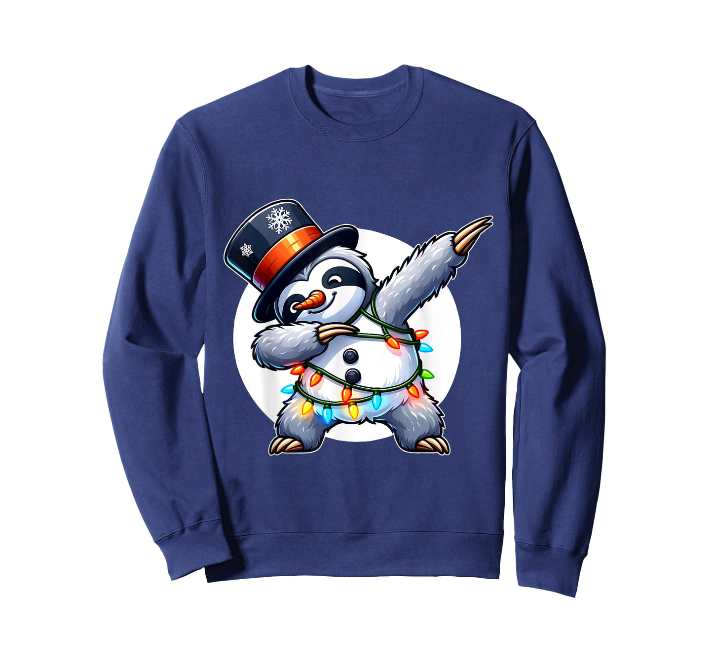 Dabbing Sloth Snowman Costume Christmas T-Shirt