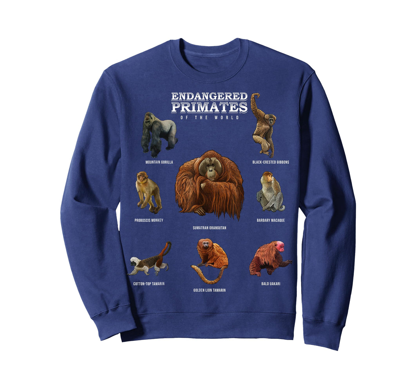 Endangered Primates of the World Shirt Wildlife Zoology Wild T-Shirt