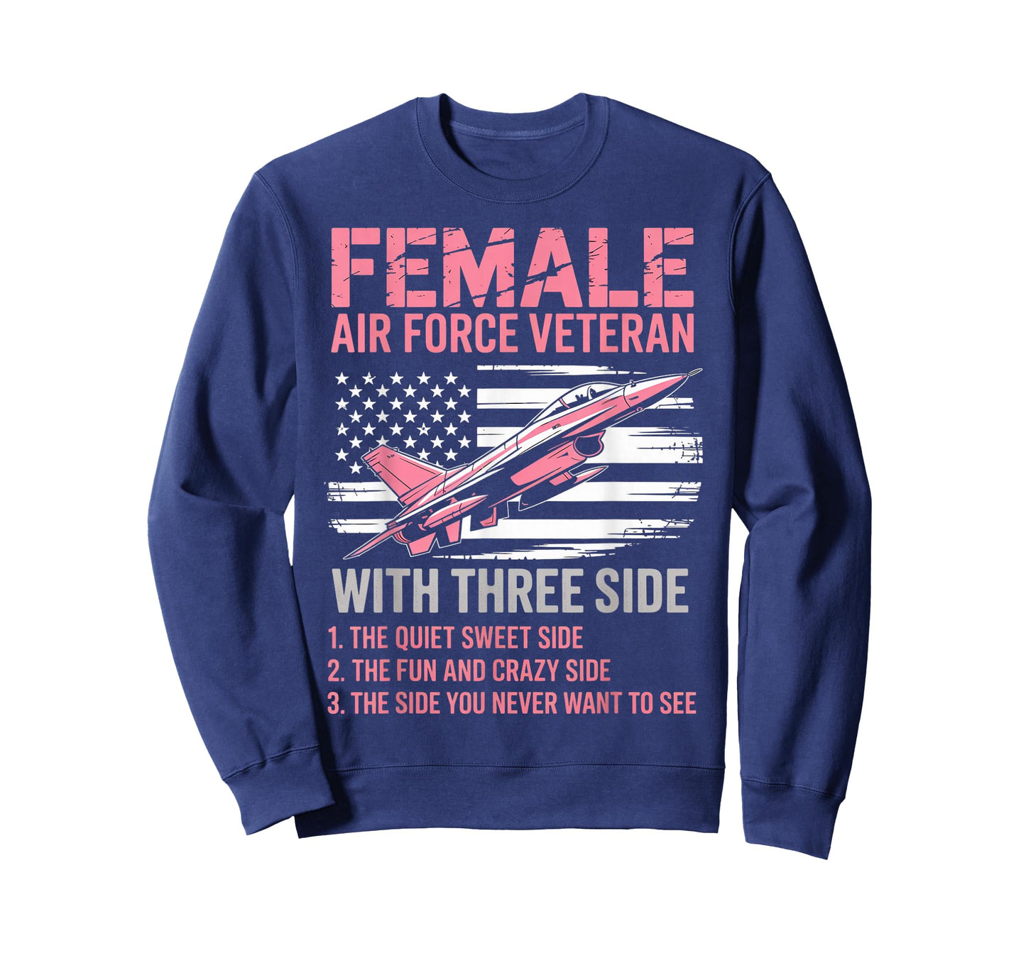 Female Air Force American Patriotic Fighter Pilot Veteran T-Shirt