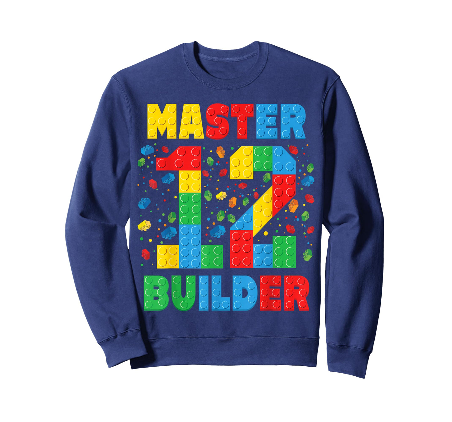 Master Builder Age 12th Birthday Squad Block Building T-Shirt