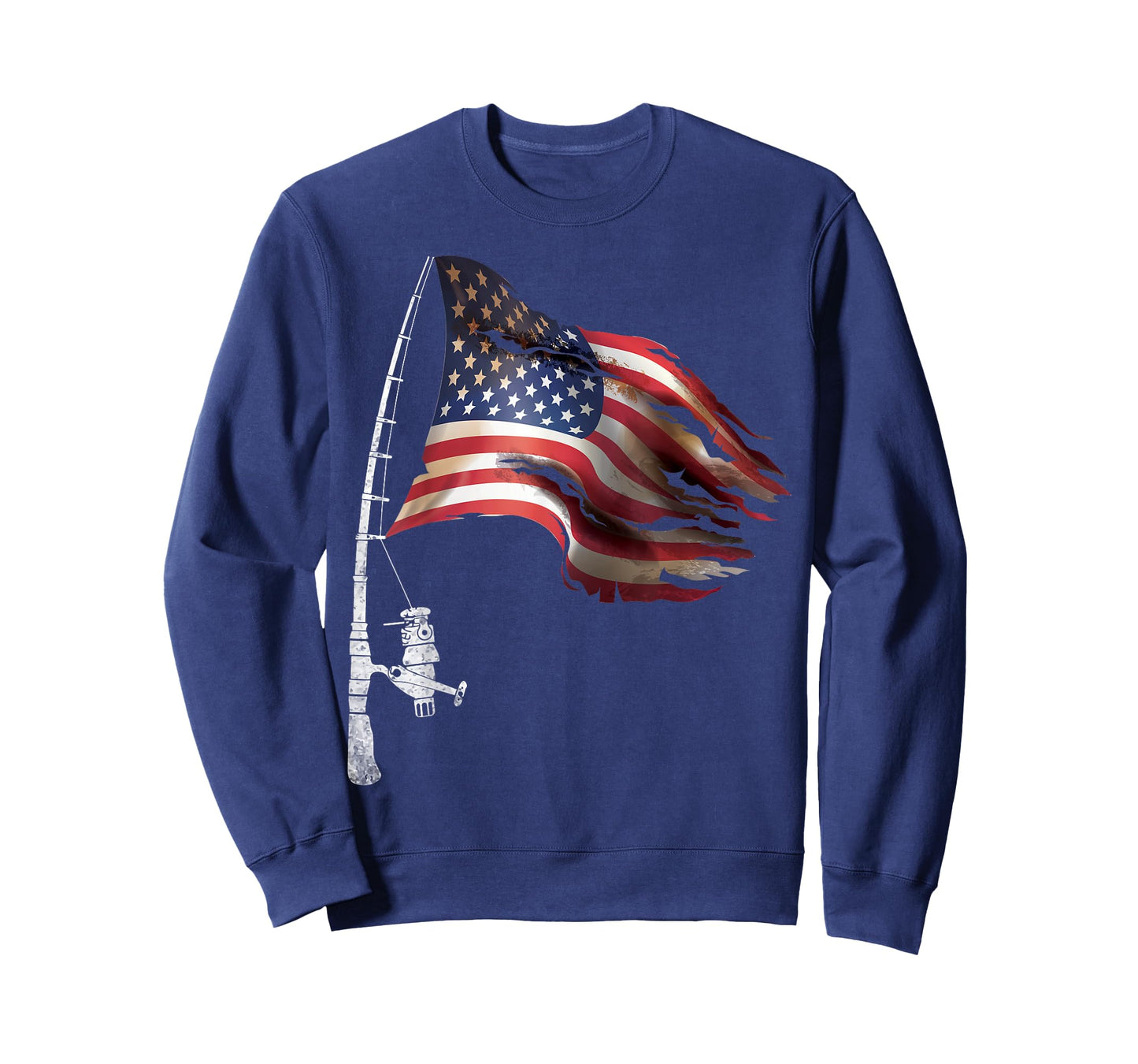 Fishing American Flag Fisherman Patriotic Day 4th of July T-Shirt