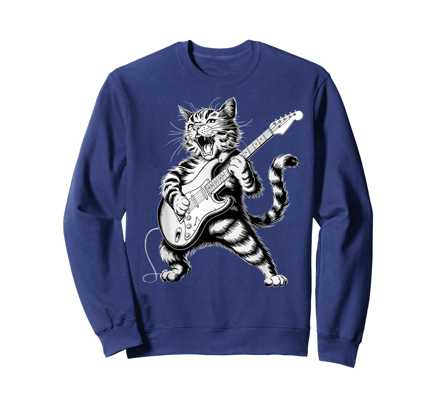 Cat Playing Guitar Guitarist Rock & Roll Music Life Funny T-Shirt
