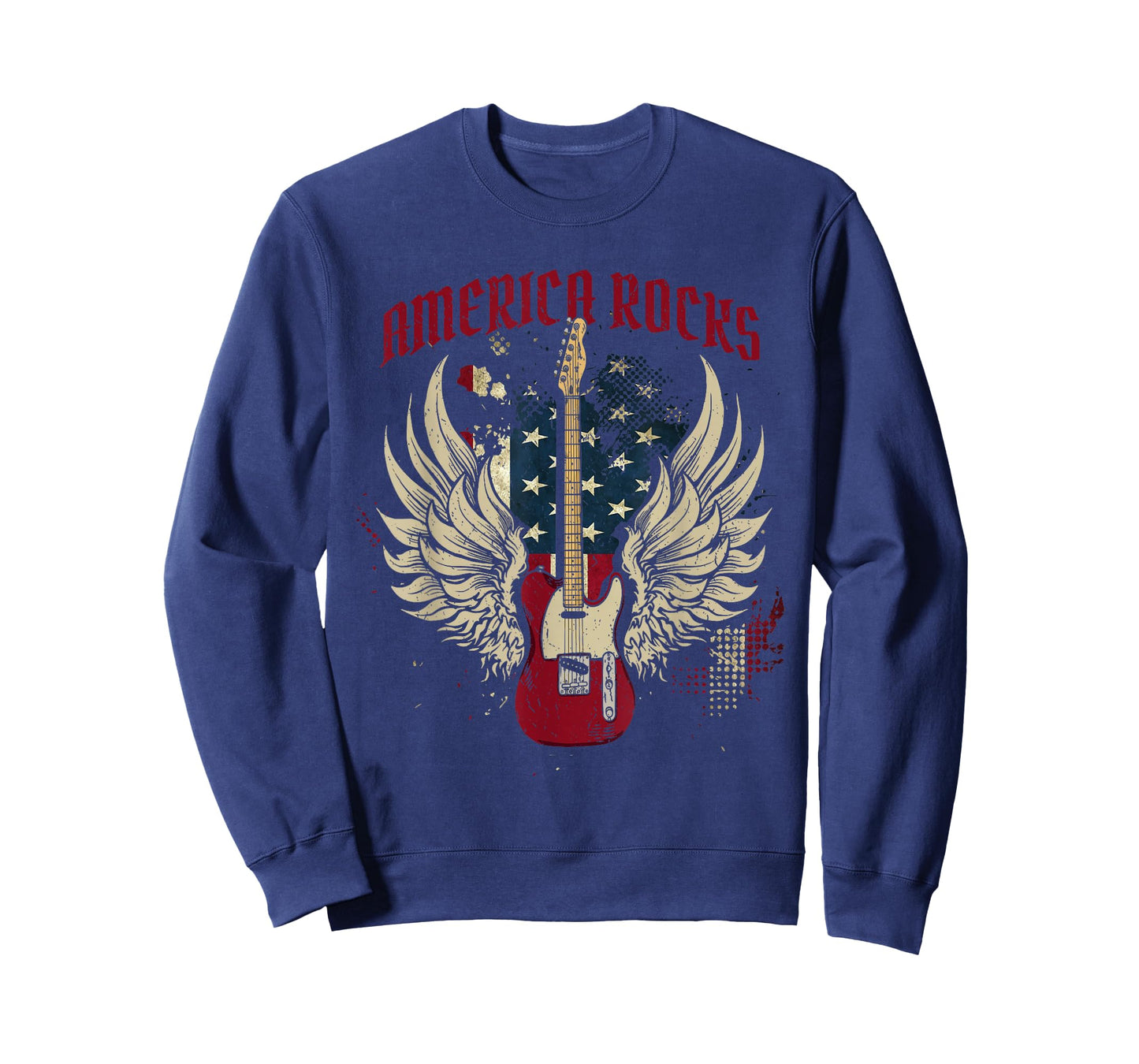 American Flag 4th Of July Guitar T-Shirt