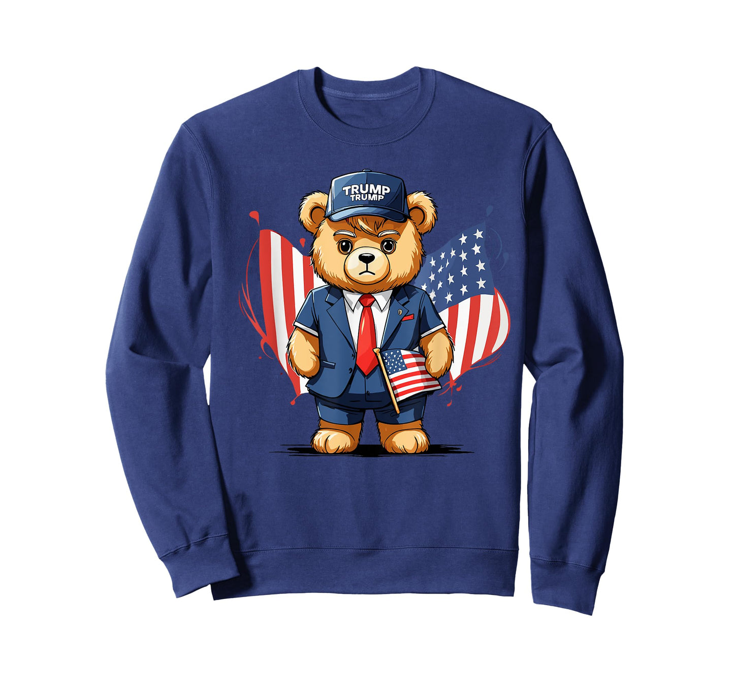 Trump Teddy Bear USA Flag Patriot T-Shirt for Women Men