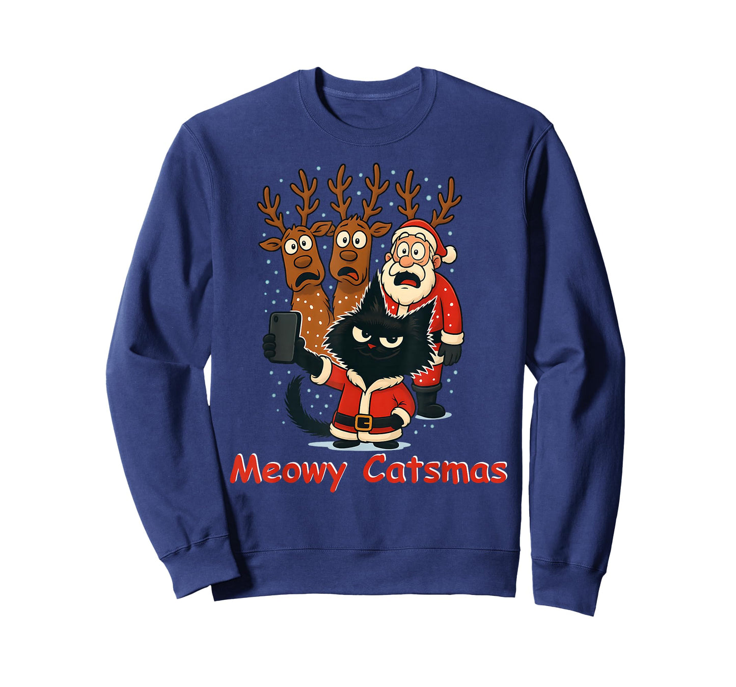 Meowy Catsmas Cats Christmas Funny Holiday Cat T-Shirt