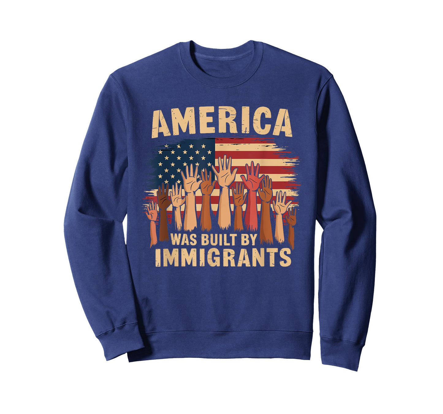 America Was Built By Immigrants Immigration Patriotic Unity T-Shirt