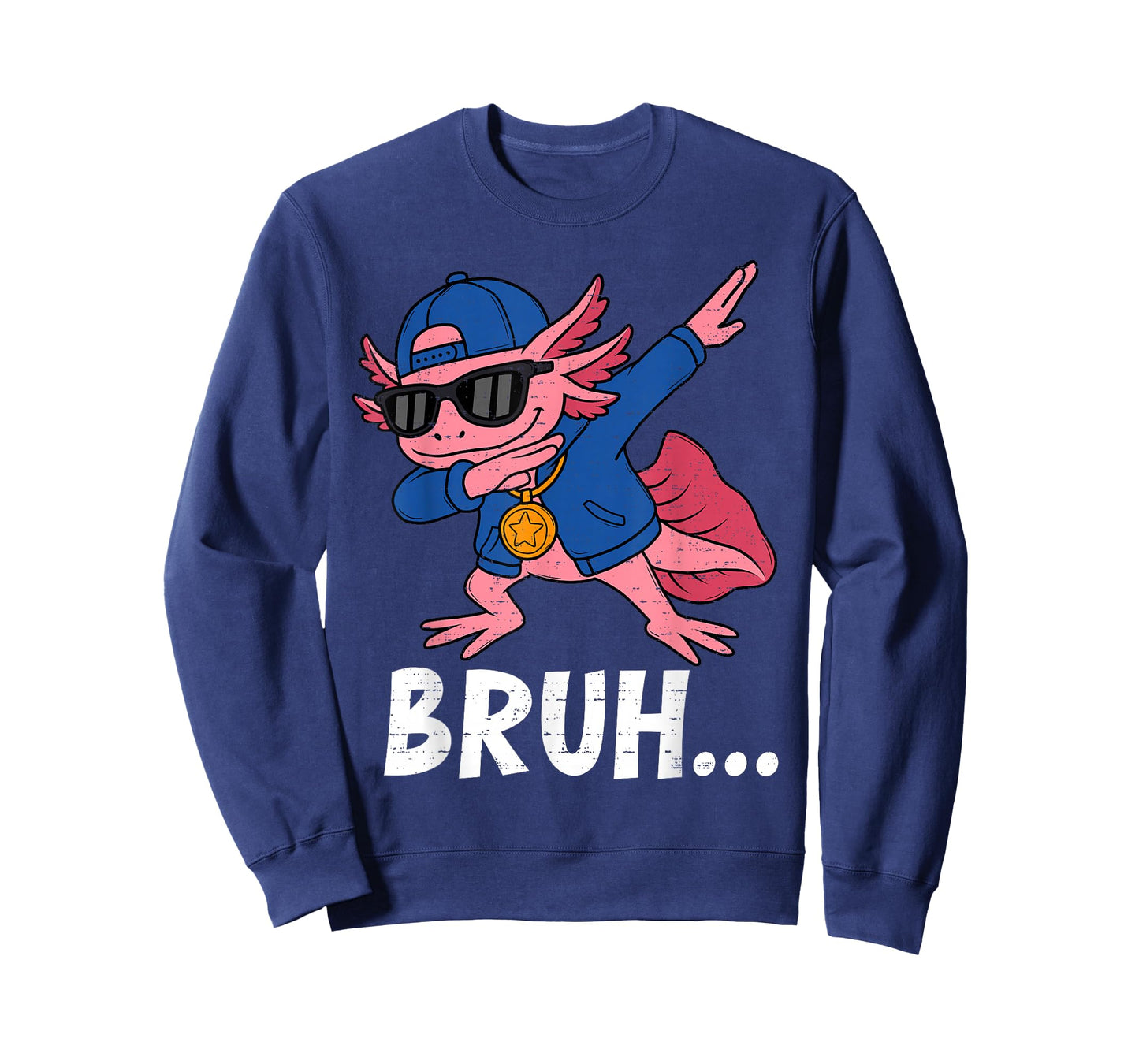 Funny Dabbing Axolotl Bruh Bro Dab Meme Humor Men Teens Boys T-Shirt