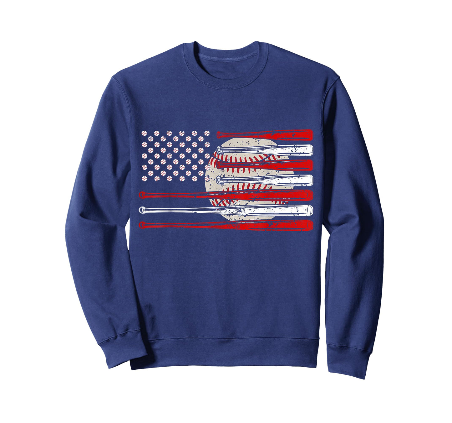 Vintage Baseball American Flag USA For Men Women Dad Mom T-Shirt