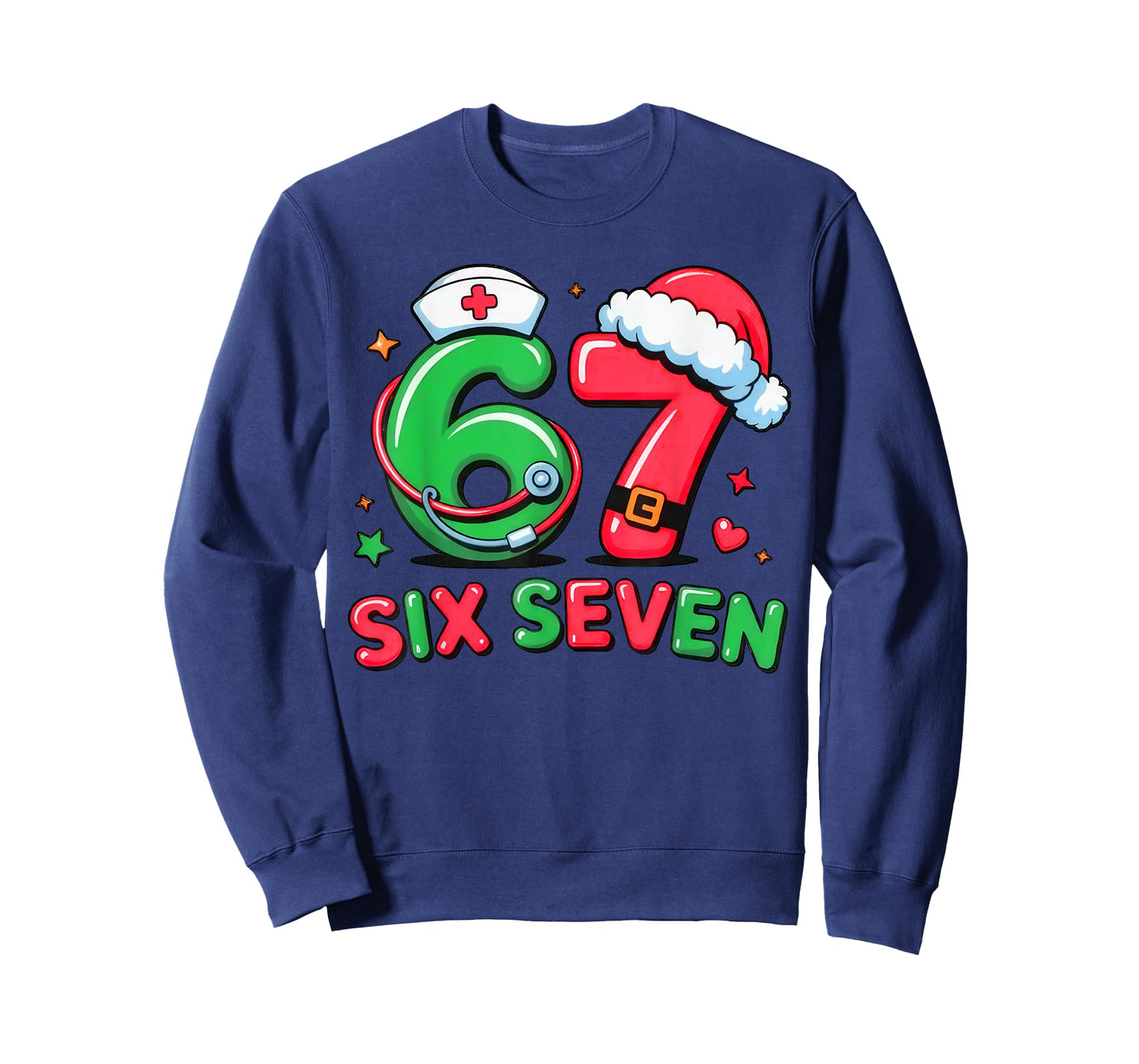 67 Meme Six Seven Women Men Nurse Christmas Matching Family T-Shirt