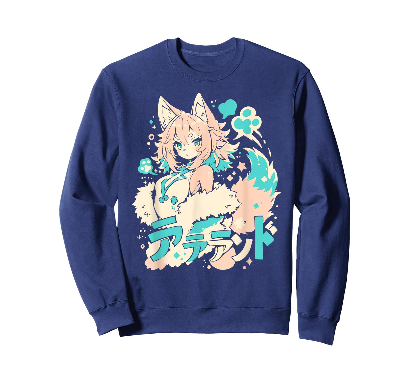 Wolf Furry Animal Girl Cute Anime manga Retro Japan T-Shirt