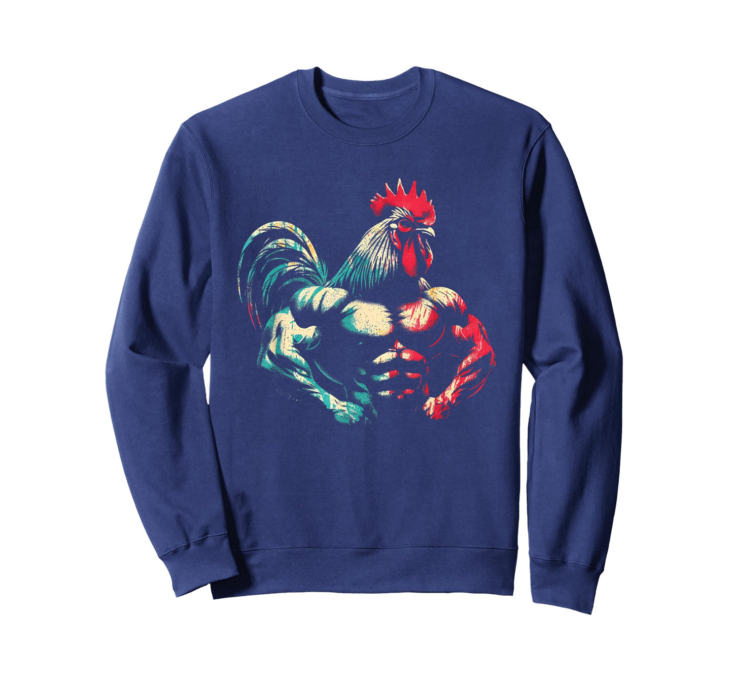 Bodybuilder Rooster - Funny Weightlifting Rooster Workout T-Shirt