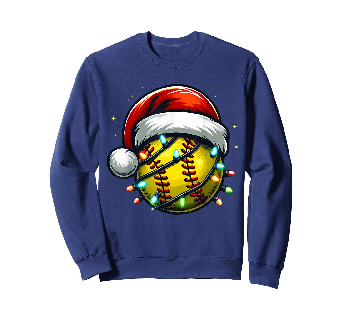 Christmas Softball Xmas Santa Softball Lover Boys Girls Kids T-Shirt