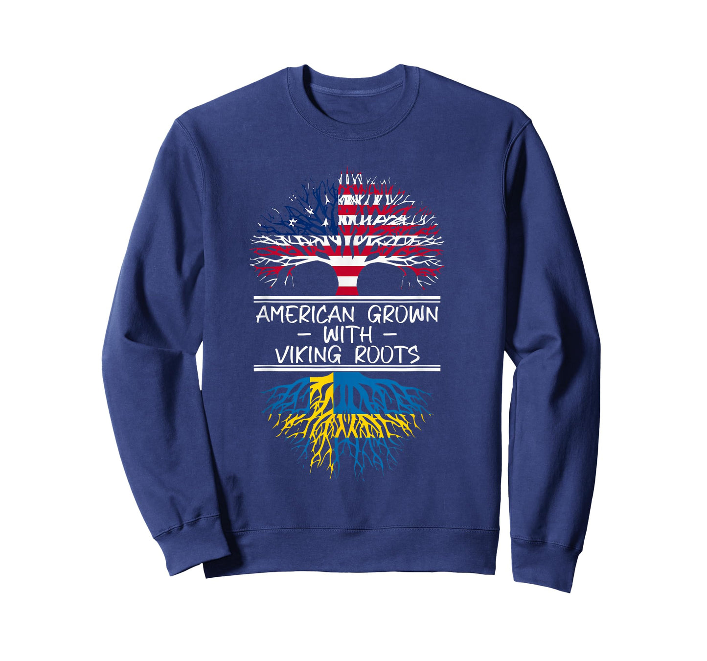 American Grown with Viking Roots Swedish flag T-Shirt