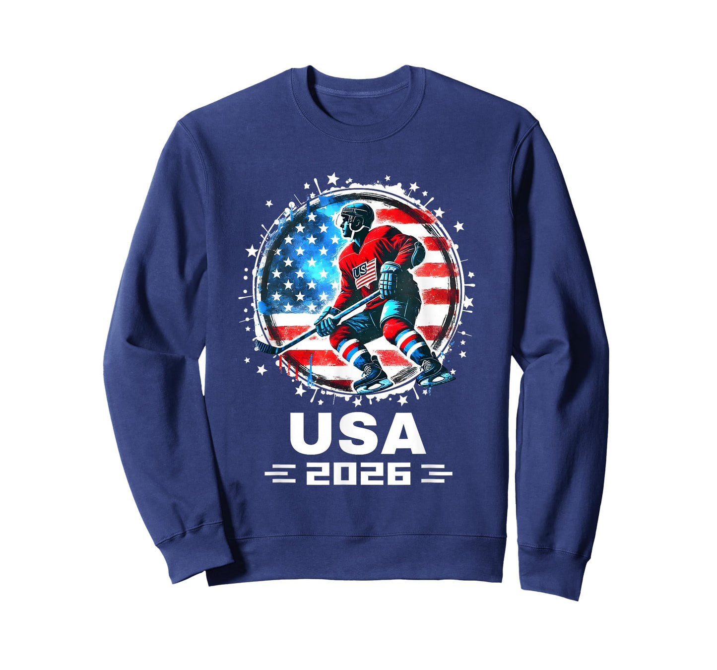 USA Team 2026 United States American Flag Hockey USA T-Shirt