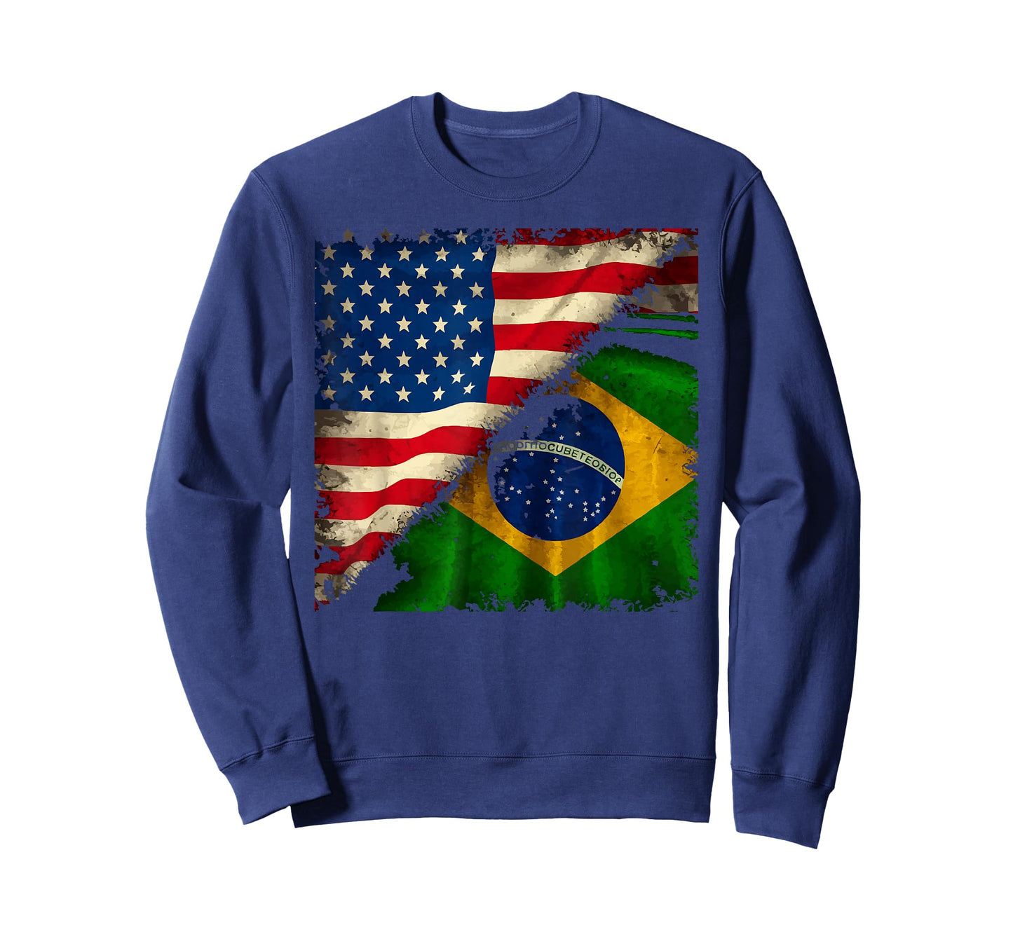 Half American Half Brazilian USA Flag Brazil America T-Shirt